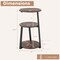 Costway 1/2 PCS 3-Tier Round Side Table with Metal Frame & Adjustable Foot Pads Nightstand